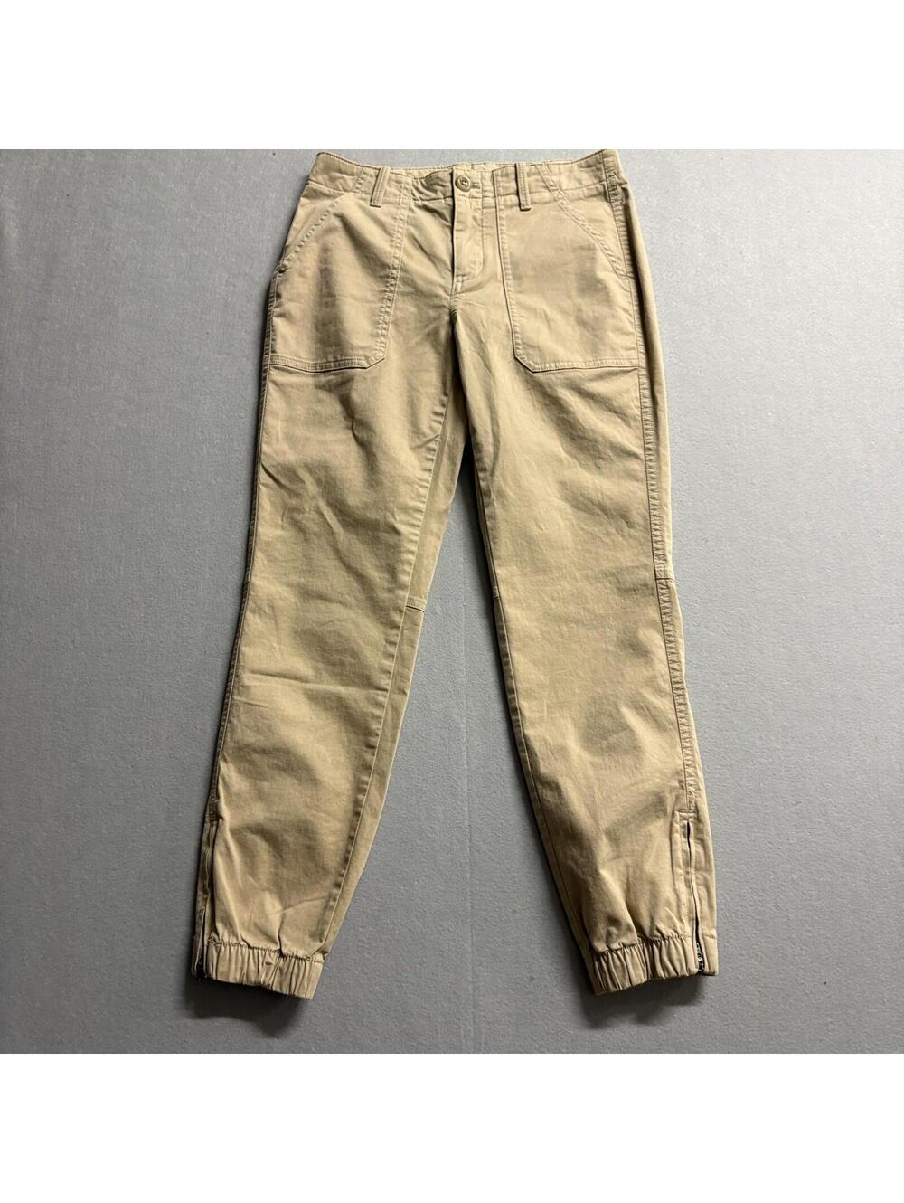 Utility Jogger Pants Banana Republic Size 2 Fits Like 30X27 Beige Zip Ankle